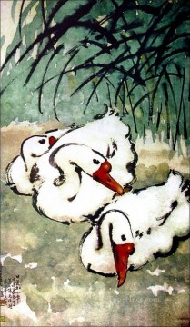  Goose Painting - Xu Beihong goose 3 old China ink